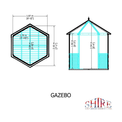 Shire Gazebo 7x6ft - JJ Building Materials