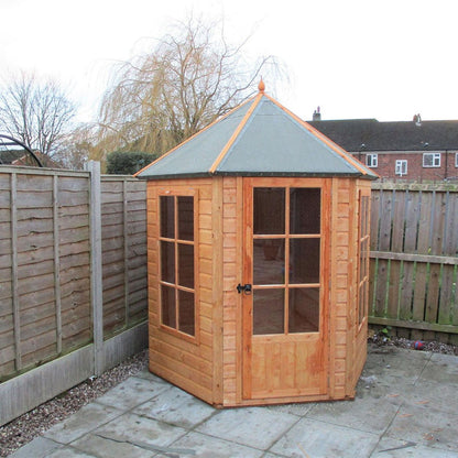 Shire Gazebo 7x6ft Single Door T&G Wooden Summerhouse - JJ Building Materials