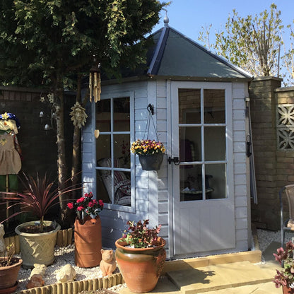 Shire Gazebo 7x6ft Single Door T&G Wooden Summerhouse - JJ Building Materials