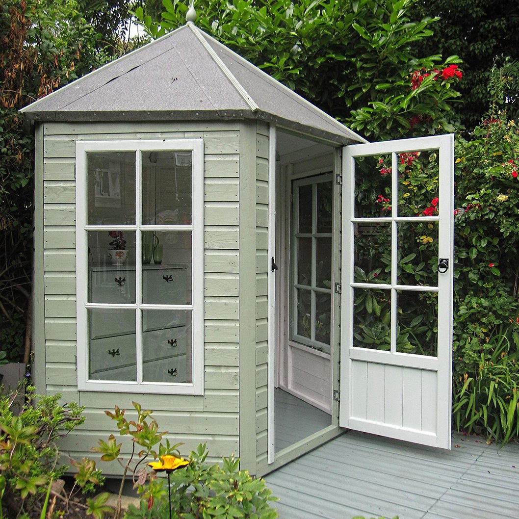 Shire Gazebo 7x6ft Single Door T&G Wooden Summerhouse - JJ Building Materials