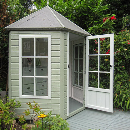 Shire Gazebo 7x6ft Single Door T&G Wooden Summerhouse - JJ Building Materials
