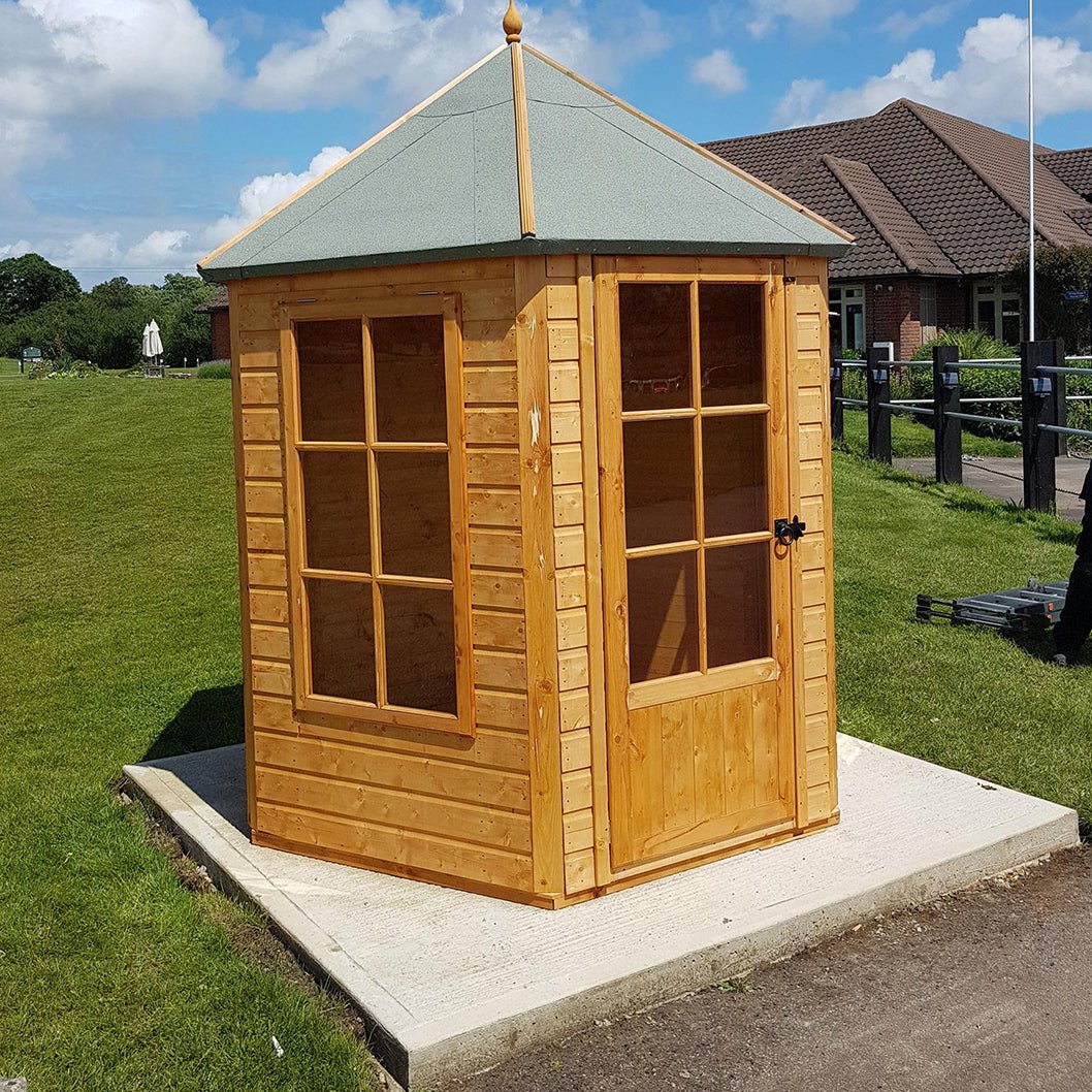 Shire Gazebo 7x6ft Single Door T&G Wooden Summerhouse - JJ Building Materials