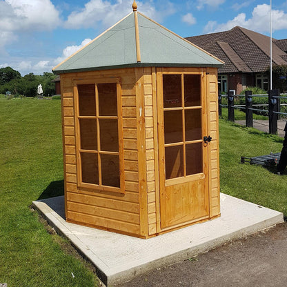 Shire Gazebo 7x6ft Single Door T&G Wooden Summerhouse - JJ Building Materials
