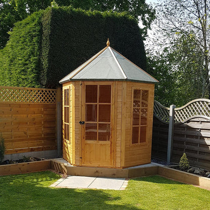 Shire Gazebo 7x6ft Single Door T&G Wooden Summerhouse - JJ Building Materials