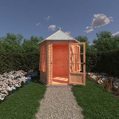 Shire Gazebo 7x6ft Single Door T&G Wooden Summerhouse - JJ Building Materials