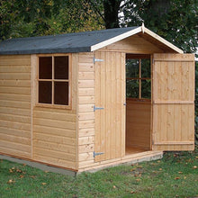 Shire Guernsey 7x10ft T&G Double Door Apex Wooden Shed - JJ Building Materials