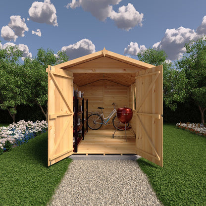 Shire Guernsey 7x10ft T&G Double Door Apex Wooden Shed - JJ Building Materials