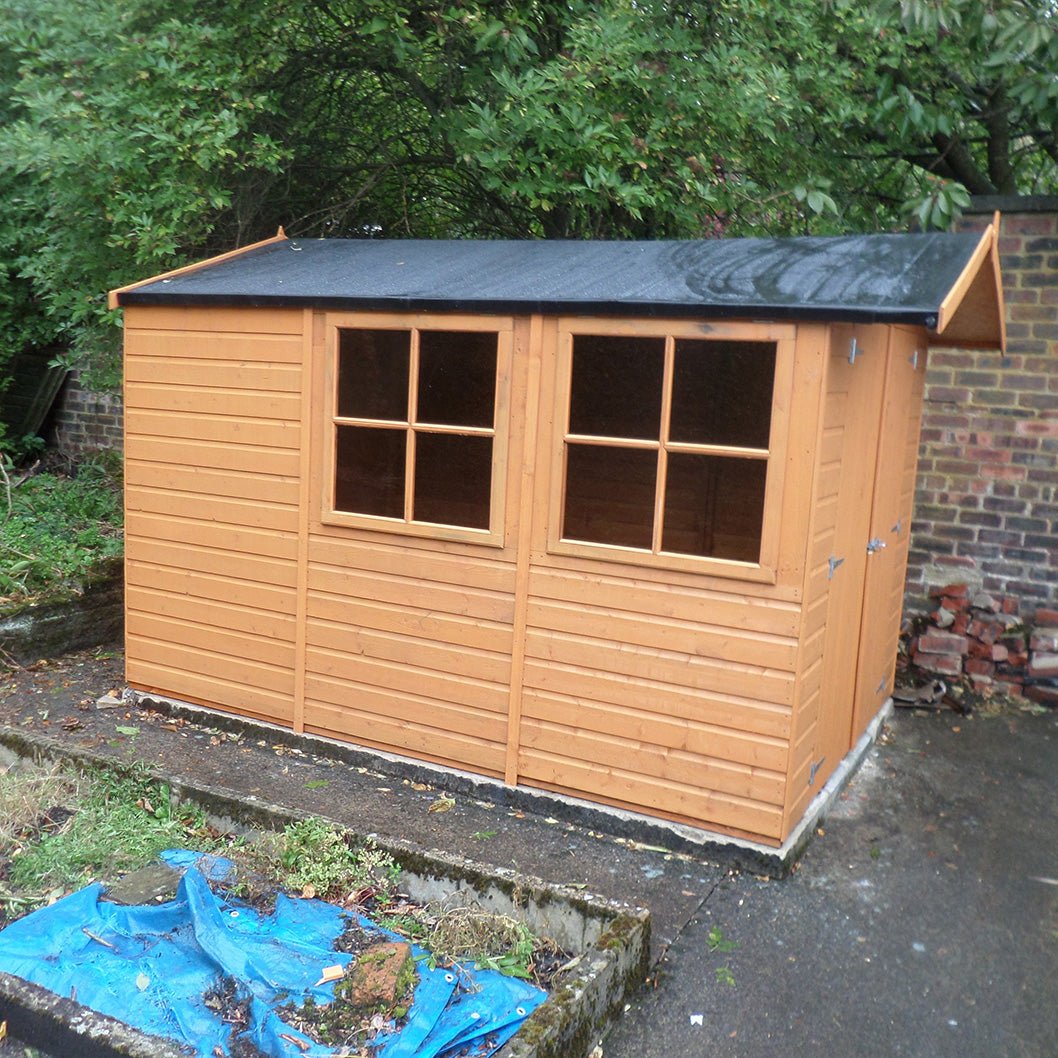 Shire Guernsey 7x10ft T&G Double Door Apex Wooden Shed - JJ Building Materials