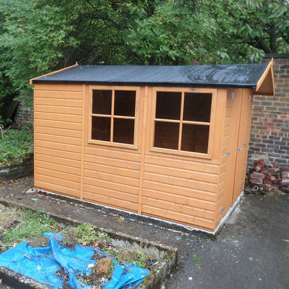 Shire Guernsey 7x10ft T&G Double Door Apex Wooden Shed - JJ Building Materials