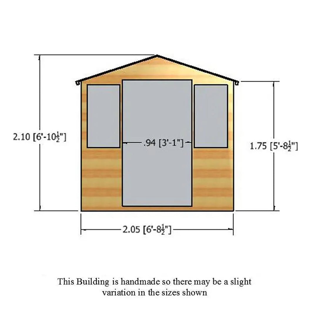 Shire Haddon 7x5ft Double Door T&G Wooden Summerhouse - JJ Building Materials