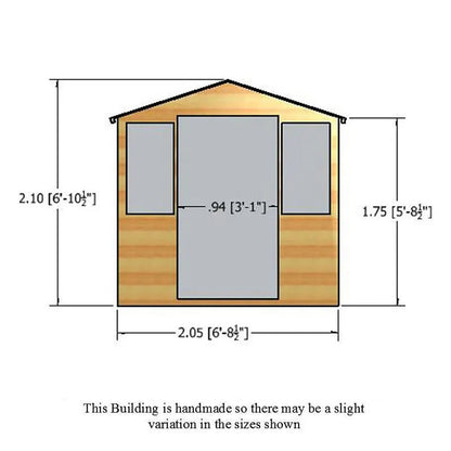 Shire Haddon 7x5ft Double Door T&G Wooden Summerhouse - JJ Building Materials