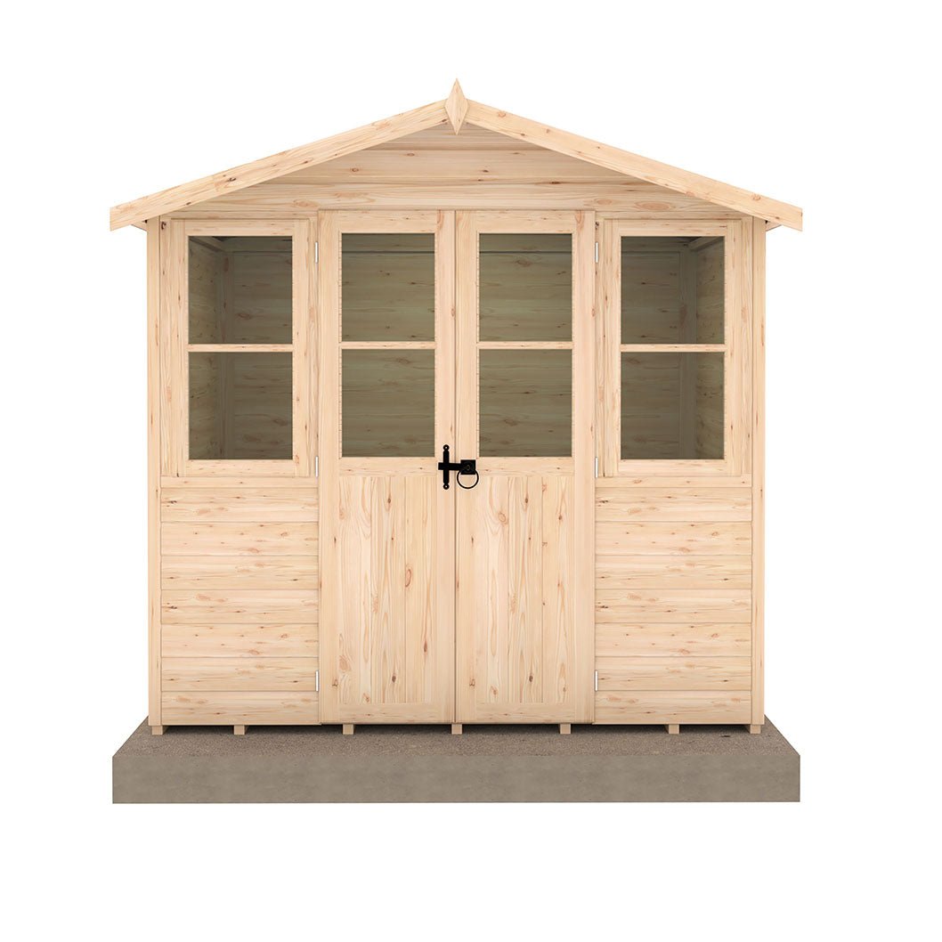 Shire Haddon 7x5ft Double Door T&G Wooden Summerhouse - JJ Building Materials