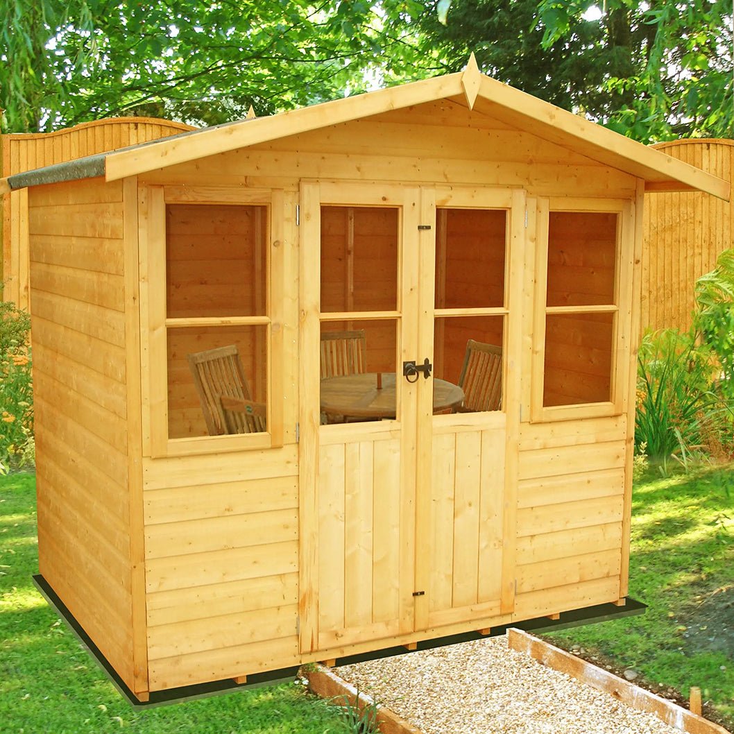 Shire Haddon 7x5ft Double Door T&G Wooden Summerhouse - JJ Building Materials