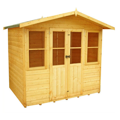 Shire Haddon 7x5ft Double Door T&G Wooden Summerhouse - JJ Building Materials