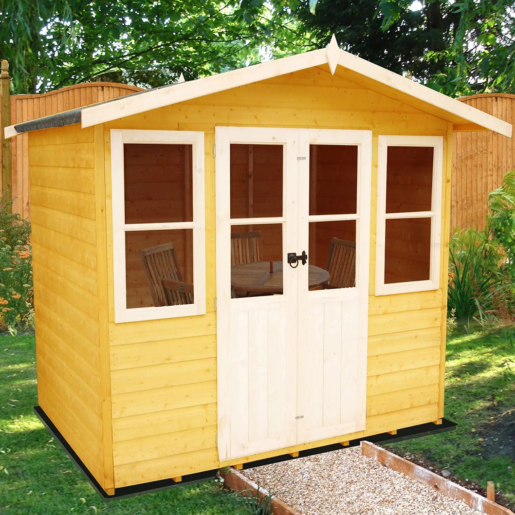 Shire Haddon 7x5ft Double Door T&G Wooden Summerhouse - JJ Building Materials