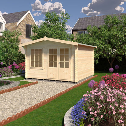 Shire Hale Log Cabin With 28mm Log Thickness - JJ Building Materials