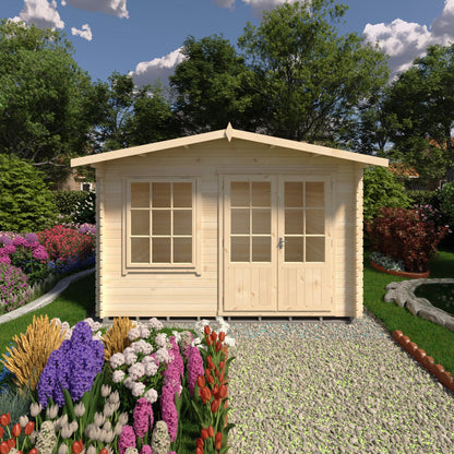 Shire Hale Log Cabin With 28mm Log Thickness - JJ Building Materials