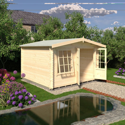 Shire Hale Log Cabin With 28mm Log Thickness - JJ Building Materials