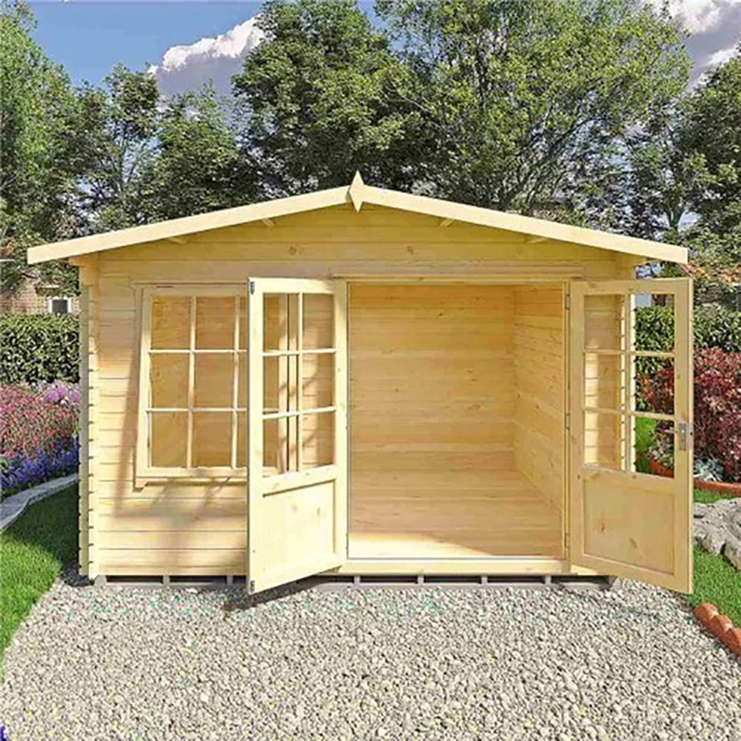 Shire Hale Log Cabin With 28mm Log Thickness - JJ Building Materials