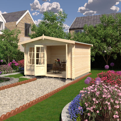 Shire Hale Log Cabin With 28mm Log Thickness - JJ Building Materials