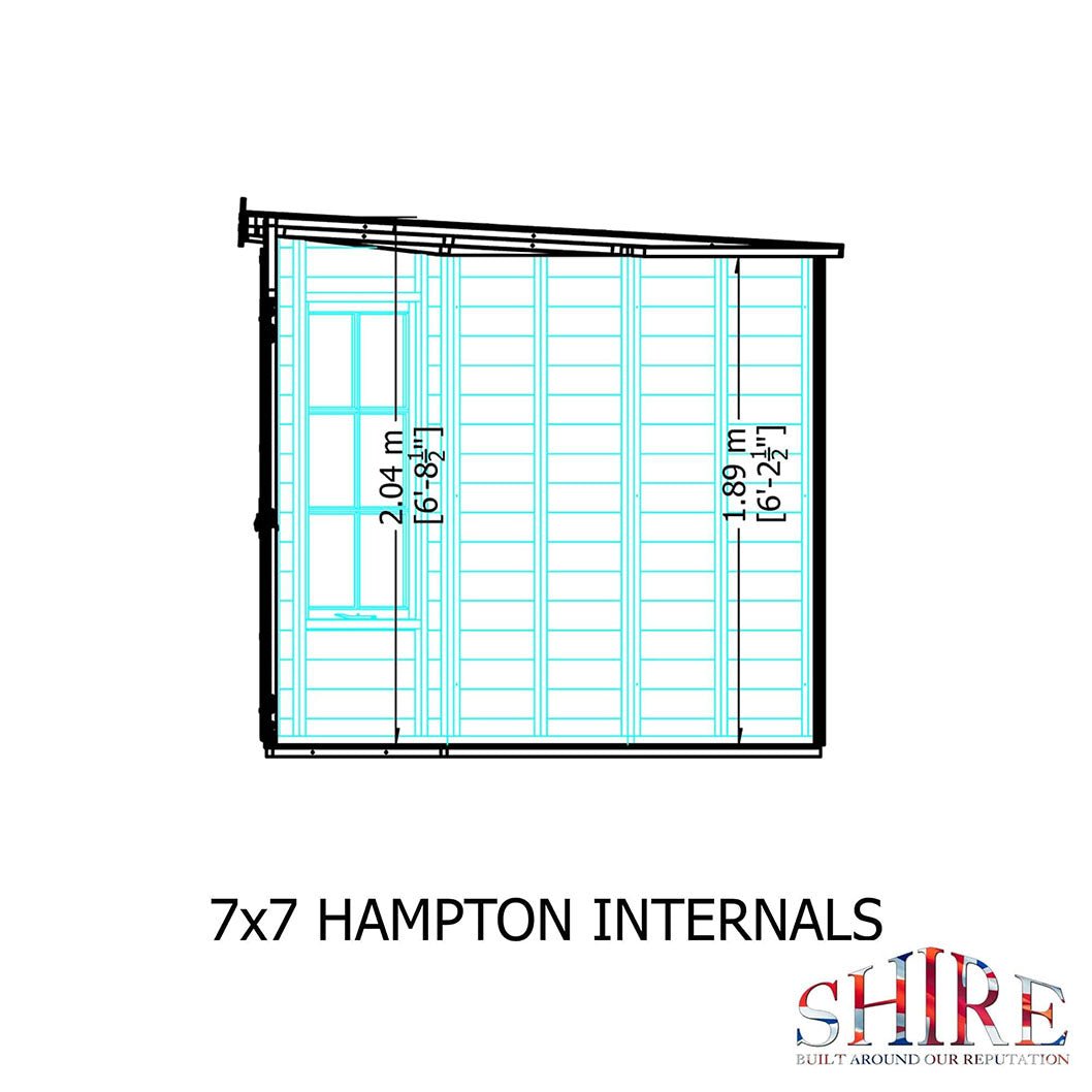 Shire Hampton 7x7ft Corner Double Door T&G Wooden Summerhouse - JJ Building Materials