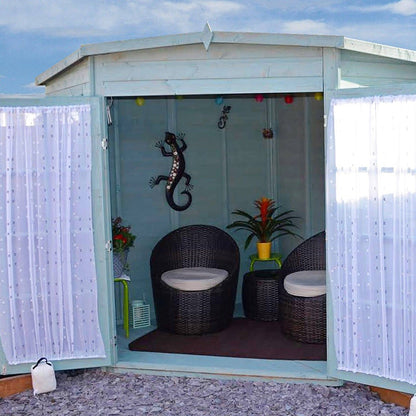 Shire Hampton 7x7ft Corner Double Door T&G Wooden Summerhouse - JJ Building Materials