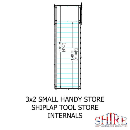 Shire Handy Store 3x2ft Shiplap Garden Storage - JJ Building Materials