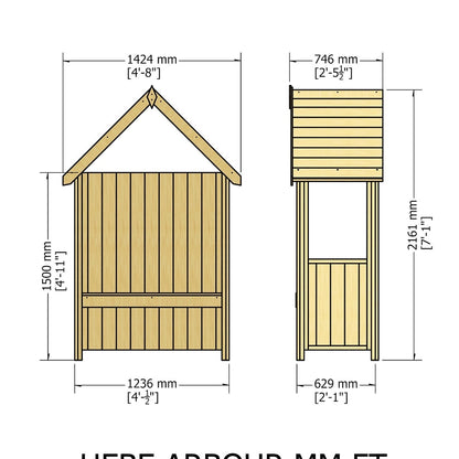Shire Hebe Arbour Seat Pressure Treated Wood - JJ Building Materials