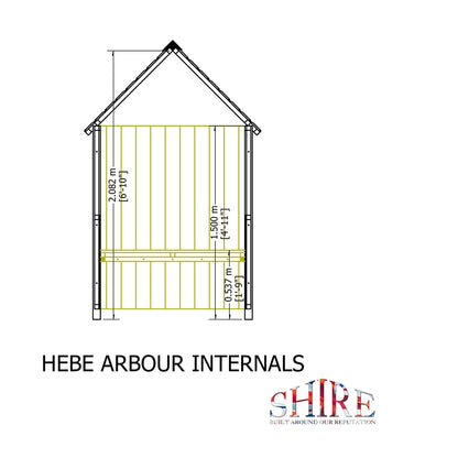 Shire Hebe Arbour Seat Pressure Treated Wood - JJ Building Materials