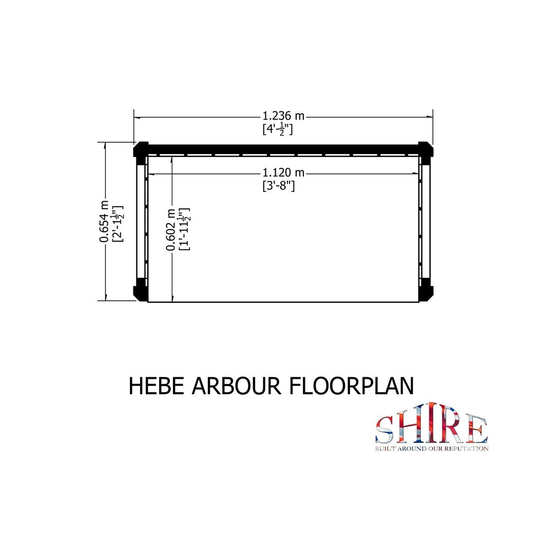 Shire Hebe Arbour Seat Pressure Treated Wood - JJ Building Materials