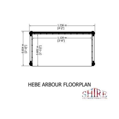 Shire Hebe Arbour Seat Pressure Treated Wood - JJ Building Materials