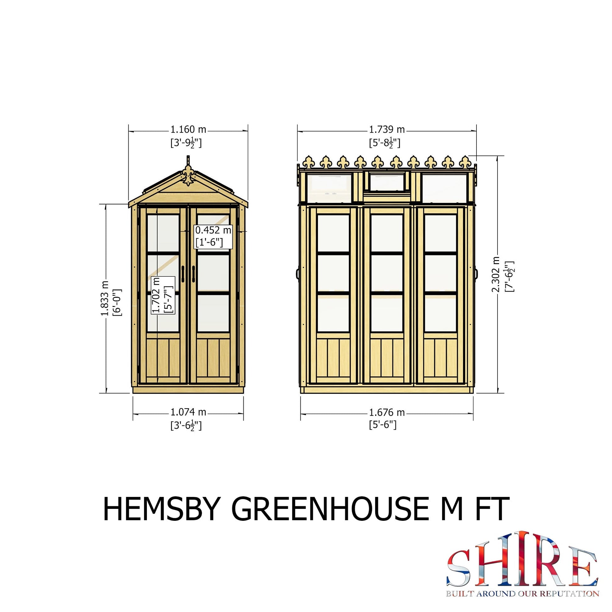 Shire Hemsby Greenhouse 4 x 6ft - JJ Building Materials