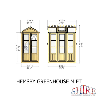 Shire Hemsby Greenhouse 4 x 6ft - JJ Building Materials