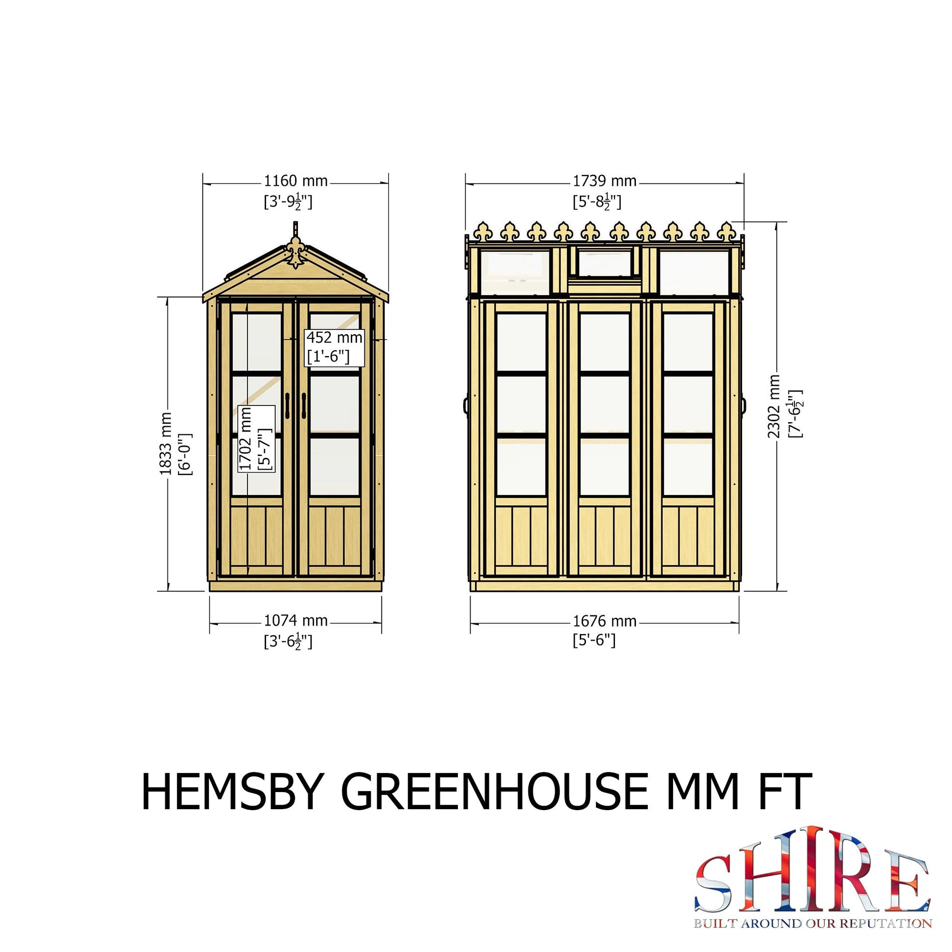 Shire Hemsby Greenhouse 4 x 6ft - JJ Building Materials