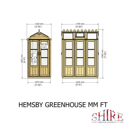 Shire Hemsby Greenhouse 4 x 6ft - JJ Building Materials