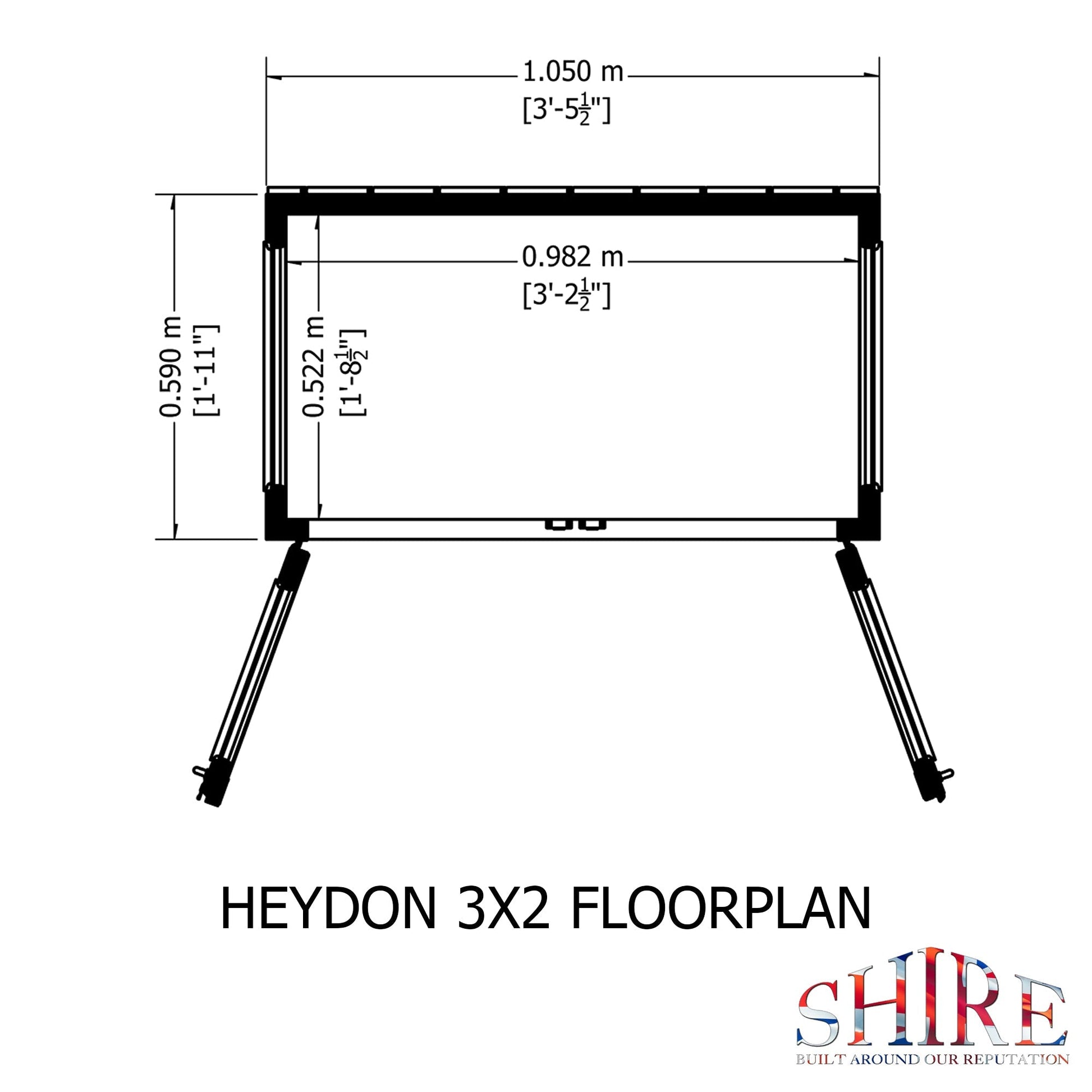 Shire Heydon Lean To Greenhouse 3 x 2ft - JJ Building Materials