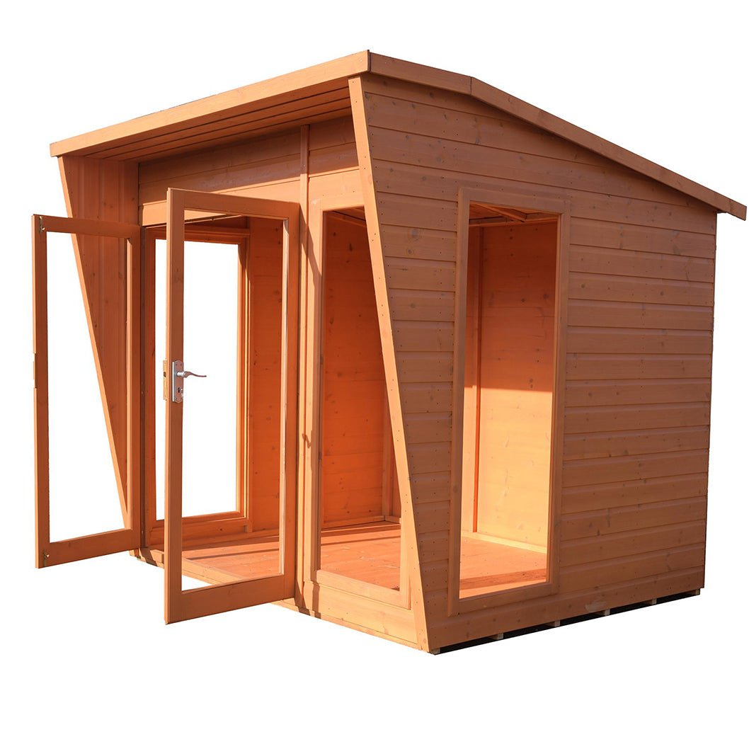 Shire Highclere Double Door T&G Modern Wooden Summerhouse - JJ Building Materials
