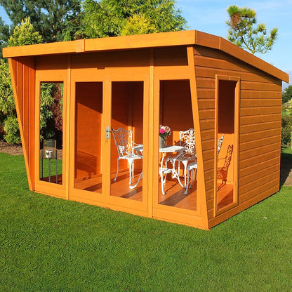 Shire Highclere Double Door T&G Modern Wooden Summerhouse - JJ Building Materials