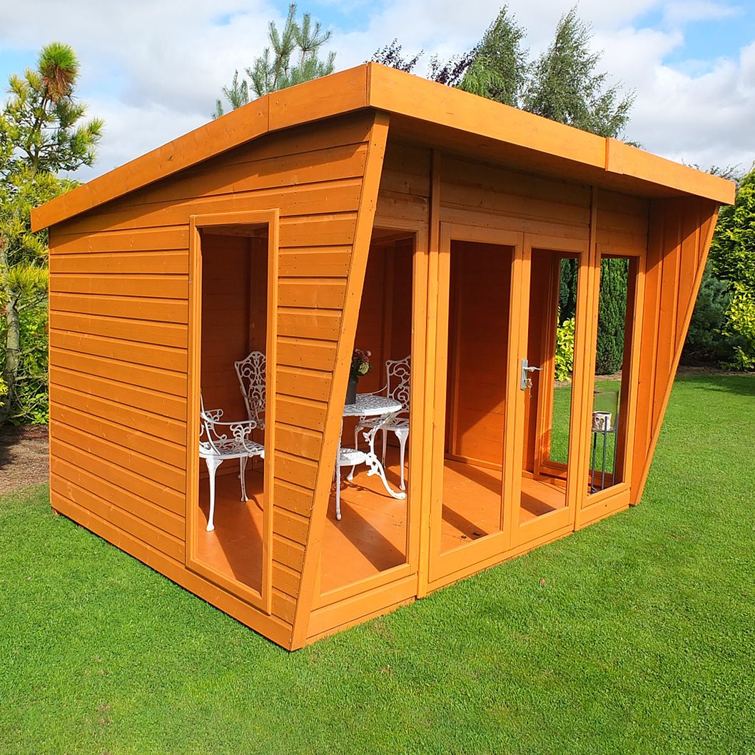 Shire Highclere Double Door T&G Modern Wooden Summerhouse - JJ Building Materials