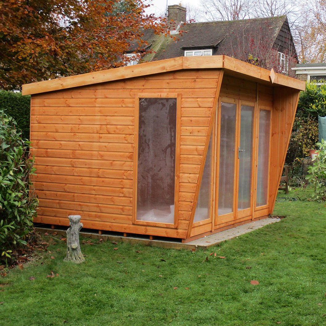 Shire Highclere Double Door T&G Modern Wooden Summerhouse - JJ Building Materials