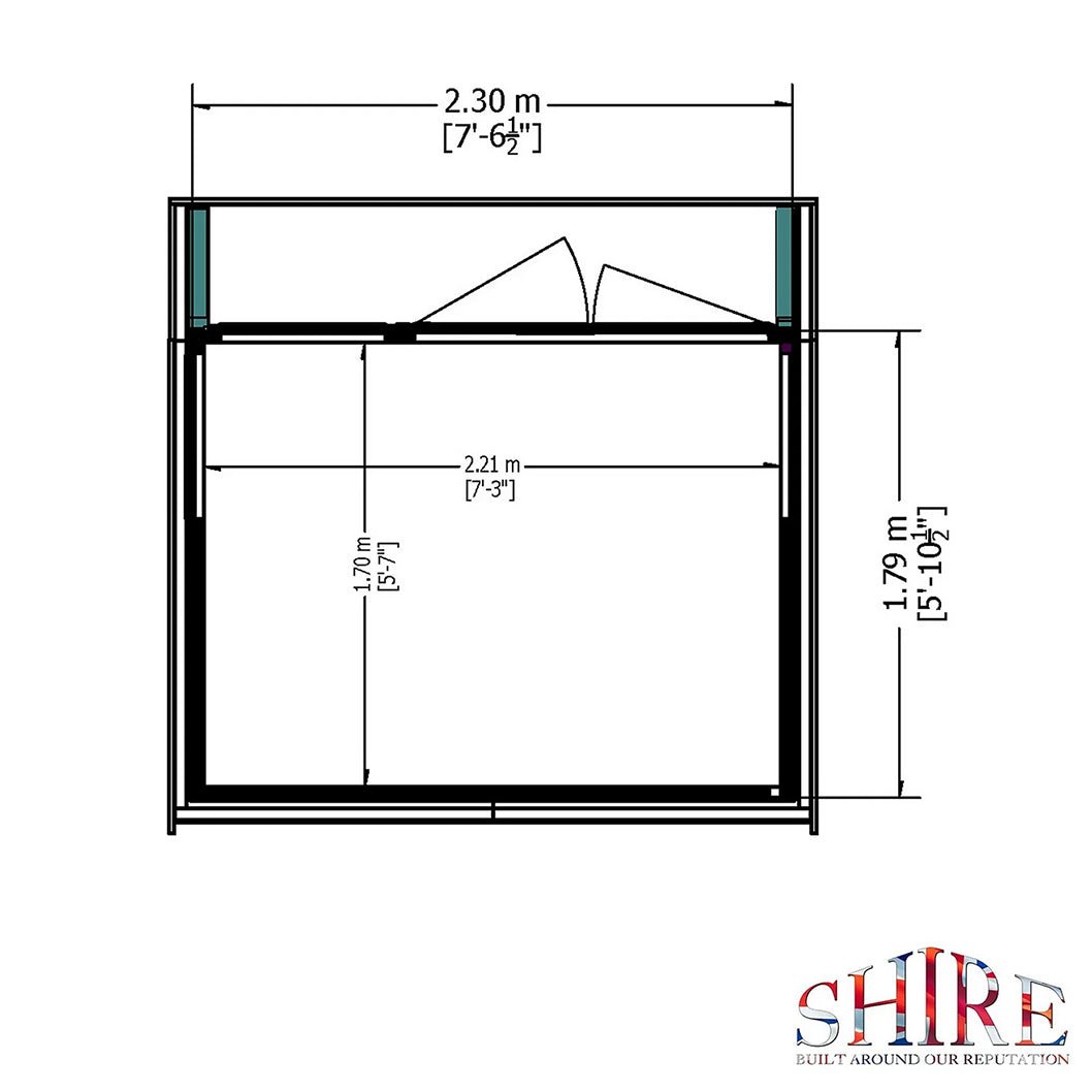 Shire Highclere Double Door T&G Modern Wooden Summerhouse - JJ Building Materials