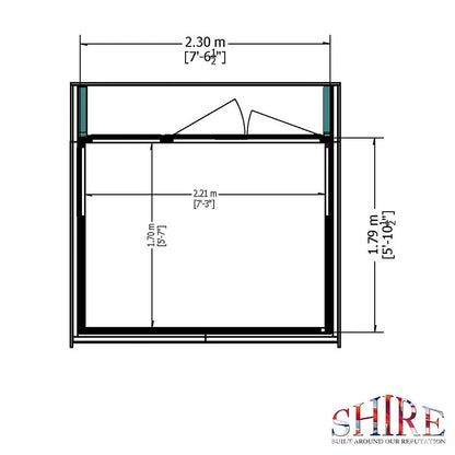 Shire Highclere Double Door T&G Modern Wooden Summerhouse - JJ Building Materials