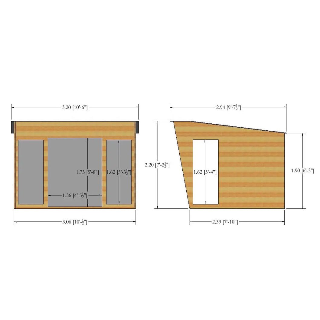 Shire Highclere Double Door T&G Modern Wooden Summerhouse - JJ Building Materials