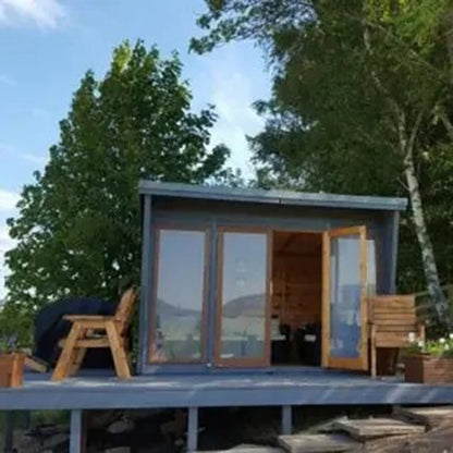 Shire Highclere Double Door T&G Modern Wooden Summerhouse - JJ Building Materials