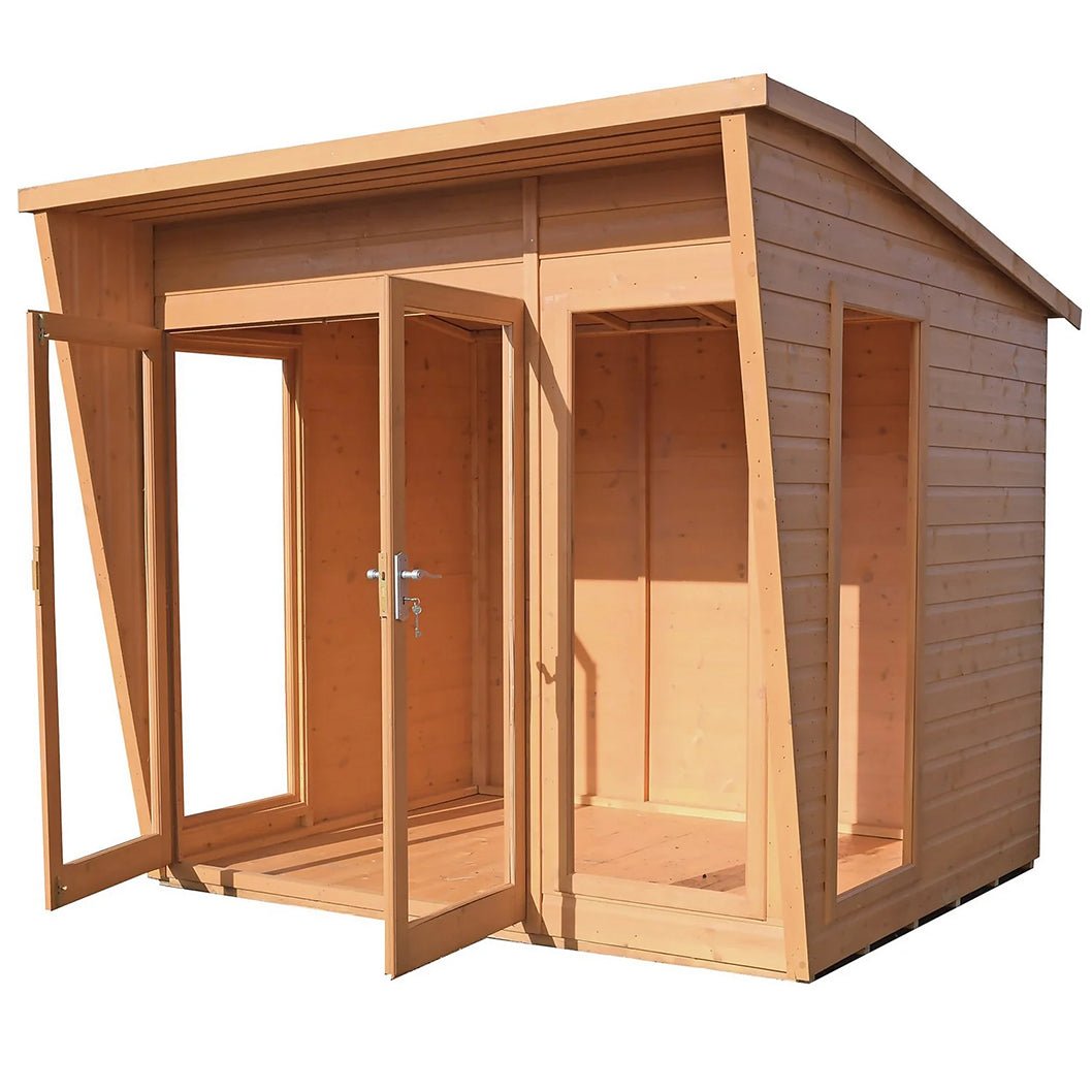 Shire Highclere Double Door T&G Modern Wooden Summerhouse - JJ Building Materials