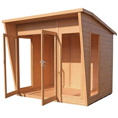 Shire Highclere Double Door T&G Modern Wooden Summerhouse - JJ Building Materials