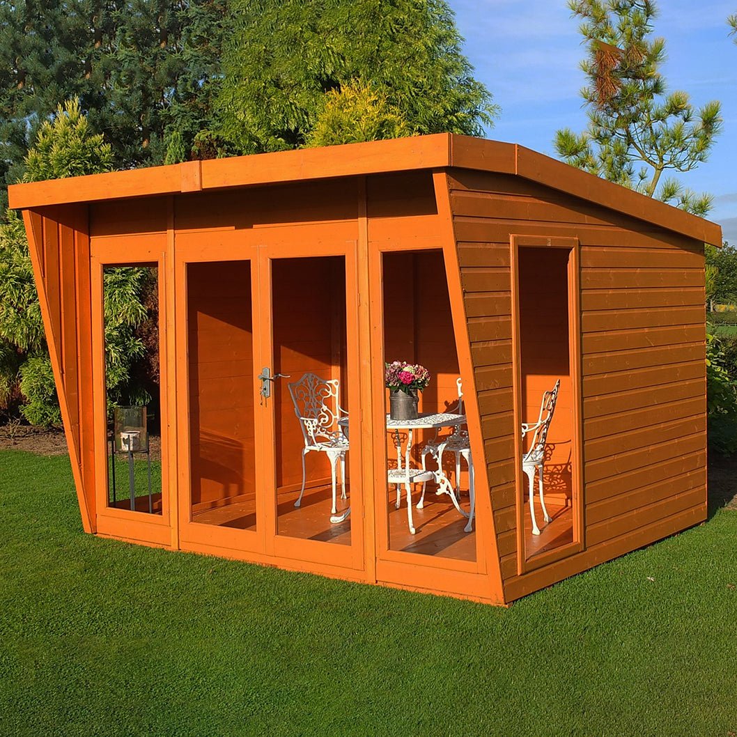 Shire Highclere Double Door T&G Modern Wooden Summerhouse - JJ Building Materials