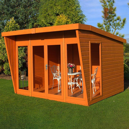Shire Highclere Double Door T&G Modern Wooden Summerhouse - JJ Building Materials
