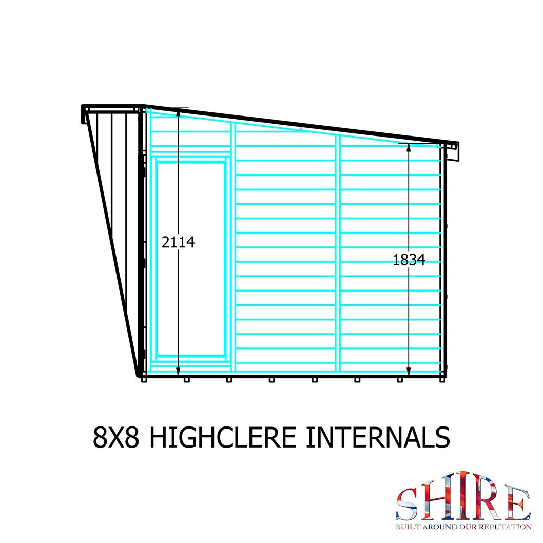 Shire Highclere Double Door T&G Modern Wooden Summerhouse - JJ Building Materials