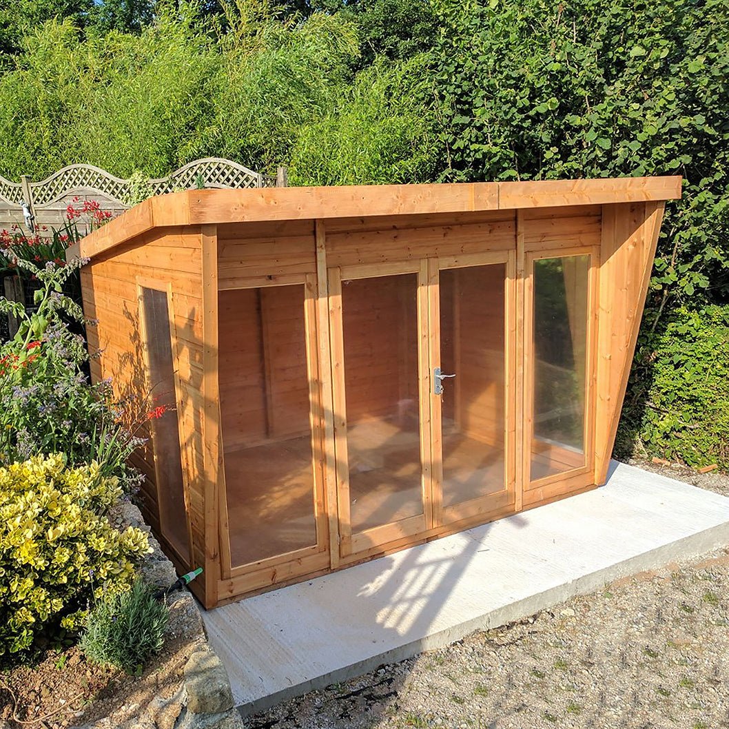 Shire Highclere Double Door T&G Modern Wooden Summerhouse - JJ Building Materials